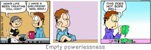 Empty powerlessness: Before the effect one believes in different causes than one does after the effect.