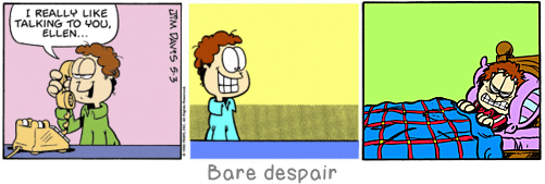 Bare despair: A subject for a great poet would be God\'s boredom after the seventh day of creation.