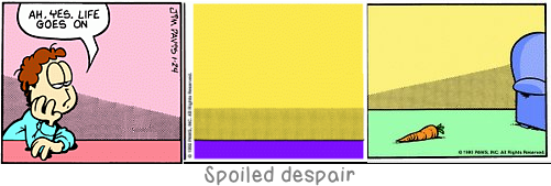 Spoiled despair: Character is determined more by the lack of certain experiences than by those one has had.