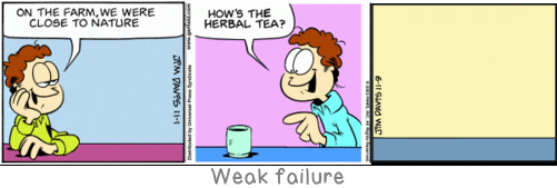 Weak failure: Character is determined more by the lack of certain experiences than by those one has had.