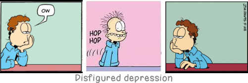 Disfigured depression: Sleeping is no mean art: for its sake one must stay awake all day.