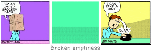Broken emptiness: The 