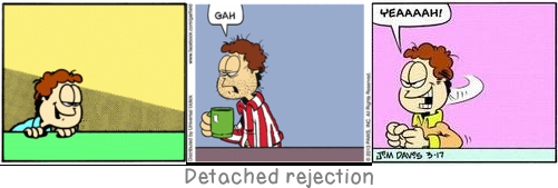Detached rejection: Words are but symbols for the relations of things to one another and to us; nowhere do they touch upon absolute truth.
