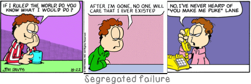 Segregated failure: When you look into an abyss, the abyss also looks into you.