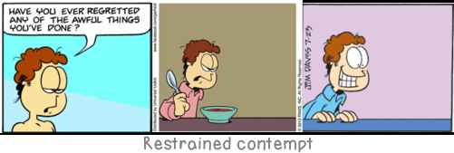 Restrained contempt: Go up close to your friend, but do not go over to him! We should also respect the enemy in our friend.