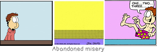 Abandoned misery: Thoughts are the shadows of our feelings - always darker, emptier and simpler.